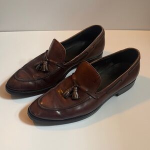 Tod’s Vintage Brown Leather Tassel Loafers